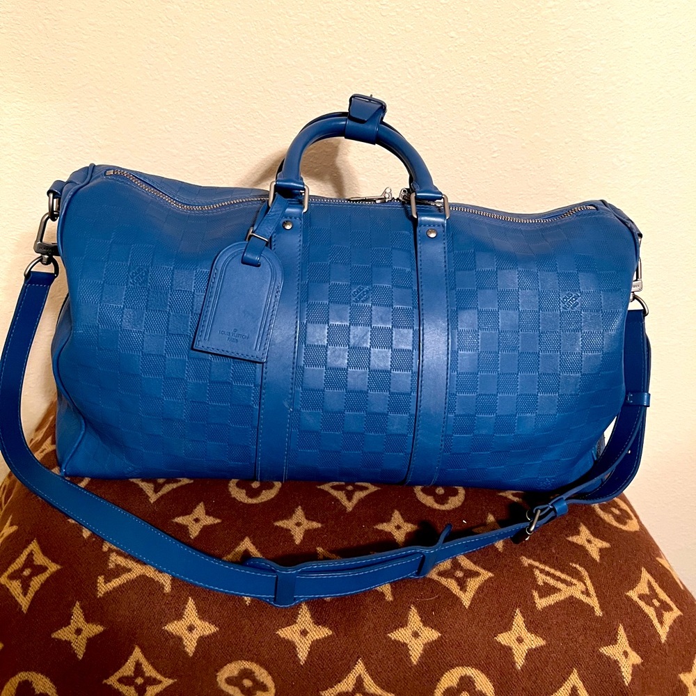 Louis Vuitton Damier Infini Keepall Bandouliere 45 Duffle Bag